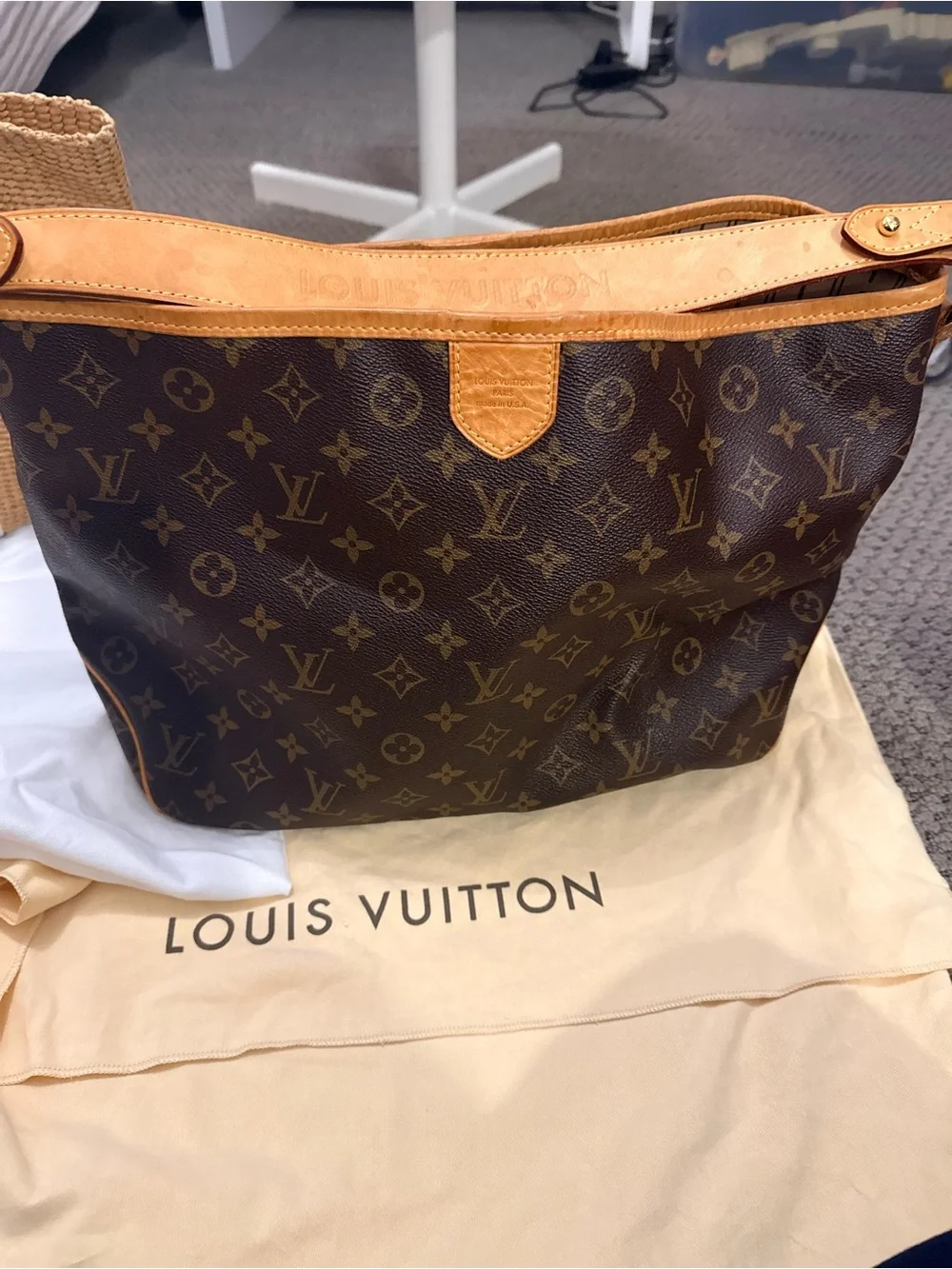 Louis Vuitton Delightful Monogram Canvas Shoulder Tote - Brown & Tan